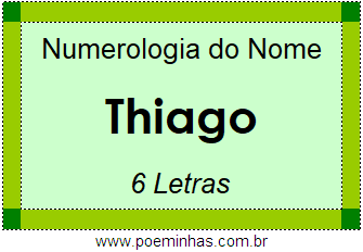 Numerologia do Nome Thiago