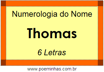 Numerologia do Nome Thomas