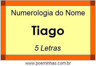 Numerologia do Nome Tiago