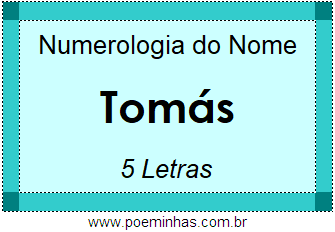Numerologia do Nome Tomás