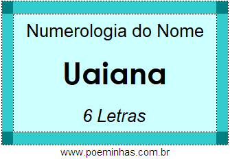 Numerologia do Nome Uaiana