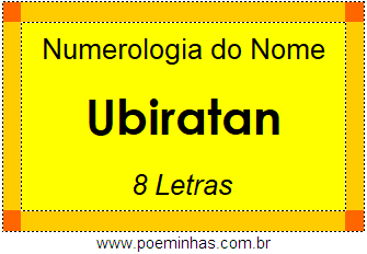 Numerologia do Nome Ubiratan