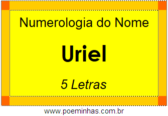 Numerologia do Nome Uriel