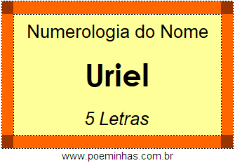 Numerologia do Nome Uriel