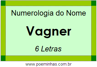 Numerologia do Nome Vagner