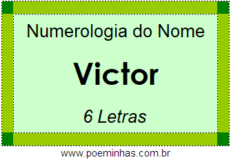 Numerologia do Nome Victor