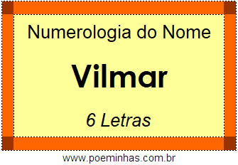 Numerologia do Nome Vilmar