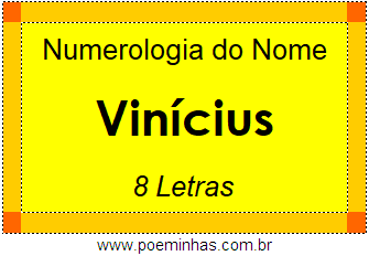 Numerologia do Nome Vinícius