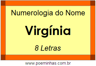 Numerologia do Nome Virgínia