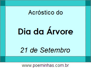 Acróstico Dia da Árvore