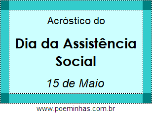 Acróstico Dia da Assistência Social