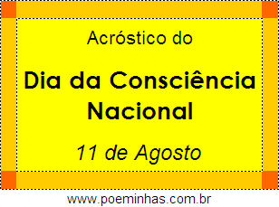 Acróstico Dia da Consciência Nacional