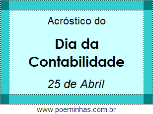 Acróstico Dia da Contabilidade