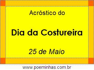 Acróstico Dia da Costureira