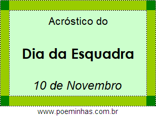 Acróstico Dia da Esquadra