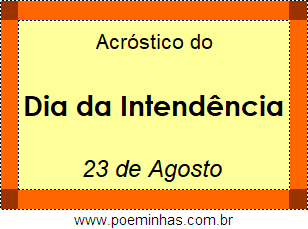 Acróstico Dia da Intendência