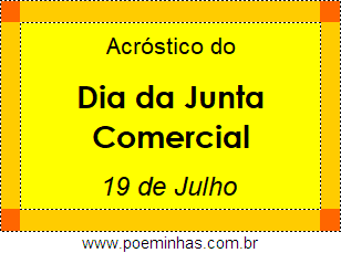 Acróstico Dia da Junta Comercial