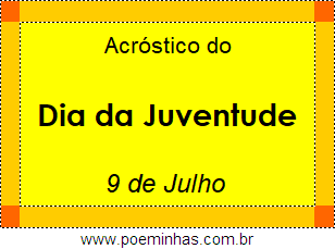 Acróstico Dia da Juventude