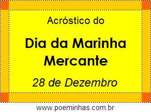 Acróstico Dia da Marinha Mercante