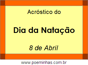 Acróstico Dia da Natação