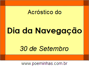 Acróstico Dia da Navegação