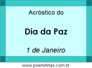 Acróstico Dia da Paz