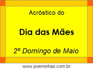 Acróstico Dia das Mães