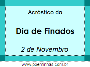 Acróstico Dia de Finados