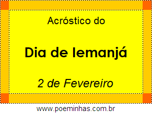 Acróstico Dia de Iemanjá