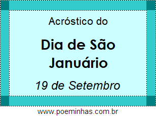 Acróstico Dia de São Januário