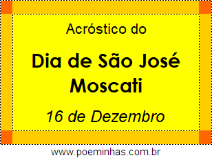 Acróstico Dia de São José Moscati