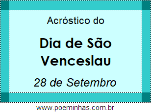 Acróstico Dia de São Venceslau