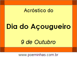 Acróstico Dia do Açougueiro