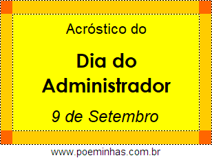 Acróstico Dia do Administrador