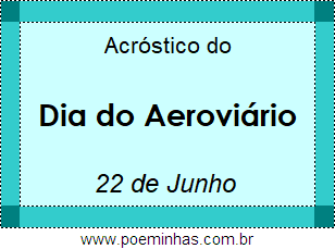 Acróstico Dia do Aeroviário