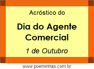 Acróstico Dia do Agente Comercial