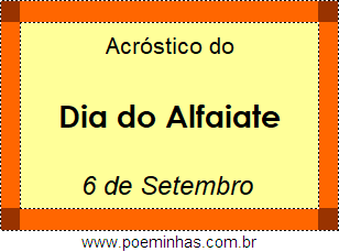 Acróstico Dia do Alfaiate