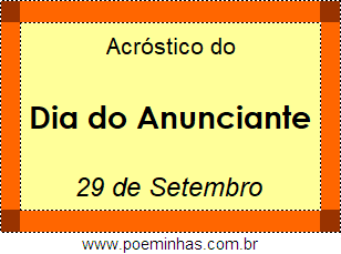 Acróstico Dia do Anunciante