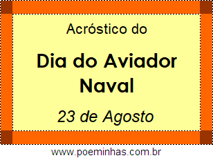 Acróstico Dia do Aviador Naval