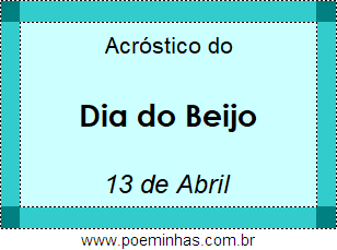 Acróstico Dia do Beijo