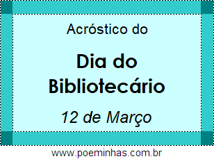 Acróstico Dia do Bibliotecário