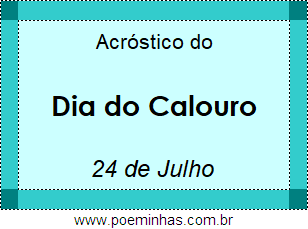 Acróstico Dia do Calouro