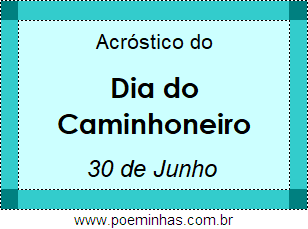 Acróstico Dia do Caminhoneiro