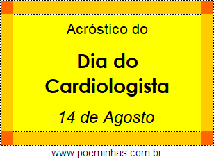 Acróstico Dia do Cardiologista