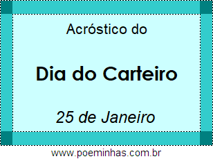 Acróstico Dia do Carteiro