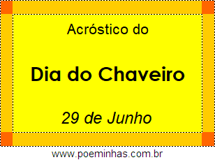 Acróstico Dia do Chaveiro