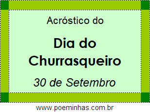 Acróstico Dia do Churrasqueiro