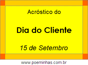 Acróstico Dia do Cliente