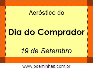 Acróstico Dia do Comprador