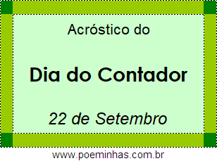 Acróstico Dia do Contador